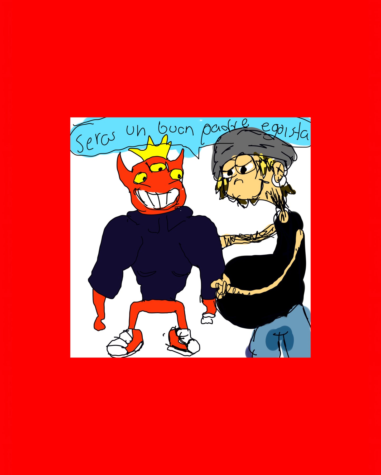 Póster egoísta y rito embarazo